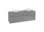 Villeroy & Boch Legato Waschtischunterschrank B67700FP 160x55x50cm, Glossy Grey