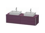 Duravit XSquare Waschtisch-Unterschrank XS4917B9494 160x40x54,8cm, 4 Schubkästen, beidseitig, Aubergine seidenmatt