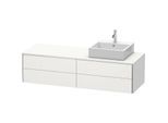 Duravit XSquare Waschtisch-Unterschrank XS4914R3939 160x40x54,8cm, 4 Schubkästen, rechts, Nordic weiß seidenmatt