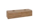 Villeroy und Boch Legato Waschtischunterschrank B67600RH 160x38x50cm, für 2 Waschtische, Kansas Oak