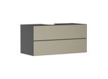 hansgrohe Xevolos E Waschtischunterschrank 54195390 1180x555x550mm, 2 Schubladen, schiefergrau matt, bronze Struktur