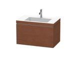 Duravit L-Cube Waschtisch-Unterschrank LC6917O1313 80 x 48 cm, 1 Hahnloch, amerikanischer nussbaum, 1 Auszug
