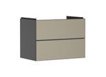 hansgrohe Xevolos E Waschtischunterschrank 54180390 780x555x475mm, 2 Schubladen, schiefergrau matt, bronze Struktur
