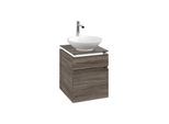 Villeroy und Boch Legato Waschtischunterschrank B566L0RK 45x55x50cm, Waschtisch mittig, mit LED-Beleuchtung, Stone Oak