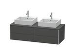 Duravit XSquare Waschtisch-Unterschrank XS4916B4949 140x40x54,8cm, 4 Schubkästen, beidseitig, Graphit matt