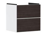 hansgrohe Xevolos E Waschtischunterschrank 54175730 580x555x475mm, 2 Schubladen, mattweiß, Eiche dunkel