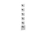 Herzbach Logic XL Fertigmontageset 11.525010.1.01 Universal-Thermostat-Modul, 6 eckige Armaturenblenden, chrom