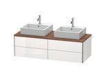 Duravit XSquare Waschtisch-Unterschrank XS4916B8585 140x40x54,8cm, 4 Schubkästen, beidseitig, weiß hochglanz