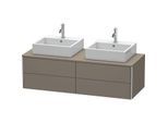 Duravit XSquare Waschtisch-Unterschrank XS4916B9090 140x40x54,8cm, 4 Schubkästen, beidseitig, Flannel Grey seidenmatt