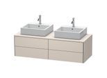 Duravit XSquare Waschtisch-Unterschrank XS4916B9191 140x40x54,8cm, 4 Schubkästen, beidseitig, Taupe