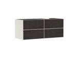 hansgrohe Xevolos E Waschtischunterschrank 54240730 1370x555x550mm, 4 Schubladen, rechts, sandbeige matt, Eiche dunkel