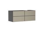 hansgrohe Xevolos E Waschtischunterschrank 54241390 1370x555x550mm, 4 Schubladen, rechts, schiefergrau matt, bronze Struktur