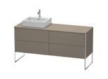 Duravit XSquare Waschtisch-Unterschrank XS4924L9090 160x53,8x54,8cm, 4 Auszüge, links, Flannel Grey seidenmatt