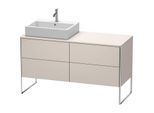 Duravit XSquare Waschtisch-Unterschrank XS4923L9191 1400x538x548mm, 4 Auszüge, links, Taupe