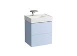 LAUFEN Kartell Waschtisch-Unterschrank H4075580336451 58x60x45cm, 2 Schubladen, graublau