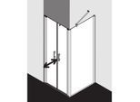 Kermi Pega Pendeltür PEPTD07518VUK 75x185cm, silber hochglanz ESG SR Opaco, auf Duschwanne