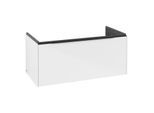 Villeroy und Boch Subway 3.0 Waschtisch-Unterschrank C569L1VE 97,3x42,9x47,8cm, mit LED/Griff Volcano black, brilliant white