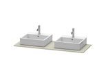 Duravit XSquare Konsole XS063GB6060 140x55cm, mit zwei Ausschnitten, Taupe seidenmatt