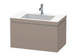 Duravit L-Cube Waschtisch-Unterschrank LC6917O4343 80 x 48 cm, 1 Hahnloch, basalt matt, 1 Auszug