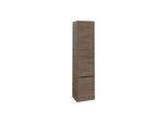 Villeroy und Boch Subway 3.0 Hochschrank C58601VH 40x171x36,2cm, Schanier links/Griff Volcano black, arizona oak