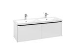 Villeroy und Boch Subway 3.0 Waschtisch-Unterschrank C56701VE 127,2x42,9x47,8cm, ohne LED/Griff Volcano black, brilliant white