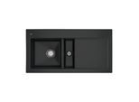 Villeroy und Boch Subway 60 Einbauspüle 677000S5 Spülbecken links, 1000 x 510 mm, ebony CeramicPlus