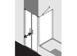 Kermi Pega Pendeltür PEPTD07820VUK 78x200cm, silber hochglanz ESG SR Opaco, auf Duschplatz