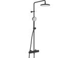 Hansa Hansamicra Duschsystem 4435013033 Thermostat, Ausladung 445-470mm, mattschwarz