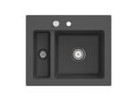 Villeroy und Boch Subway 60 XM Einbauspüle 678002i4 mit Ablaufgarnitur, Excenterbetätigung, 620 x 510 mm, graphite CeramicPlus
