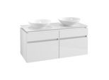 Villeroy & Boch Legato Waschtischunterschrank B584L0DH 120x55x50cm, mit LED-Beleuchtung, Glossy White
