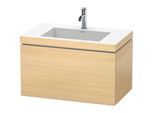 Duravit L-Cube Waschtisch-Unterschrank LC6917O7171 80 x 48 cm, 1 Hahnloch, mediterane eiche, 1 Auszug