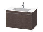Duravit L-Cube Waschtisch-Unterschrank LC6917O7272 80 x 48 cm, 1 Hahnloch, eiche dunkel gebürstet, 1 Auszug