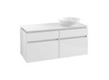Villeroy & Boch Legato Waschtischunterschrank B58200DH 120x55x50cm, Glossy White