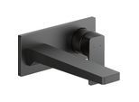 Duravit Manhattan Fertigmontageset MH1070004046 Unterputz-Waschtischarmatur, Ausladung 189mm, ohne Zugstange Ablaufgarnitur, schwarz matt