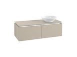 Villeroy & Boch Legato Waschtischunterschrank B581L0VK 120x38x50cm, mit LED-Beleuchtung, Soft Grey