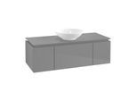 Villeroy & Boch Legato Waschtischunterschrank B57700FP 120x38x50cm, Glossy Grey