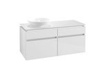 Villeroy & Boch Legato Waschtischunterschrank B580L0DH 120x55x50cm, mit LED-Beleuchtung, Glossy White
