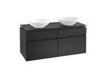 Villeroy & Boch Legato Waschtischunterschrank B58400PD 120x55x50cm, Black Matt Lacquer
