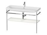 Duravit Happy D.2 Plus Möbelwaschtisch-Kombination HP4839O39390000 117,5x49cm, mit Metallkonsole, 1 Hahnloch, nordic weiß seidenmatt