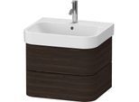 Duravit Happy D.2 Plus Waschtisch-Unterschrank HP4385069690000 57,5 x 49 cm, nussbaum gebürstet, 2 Schubkästen
