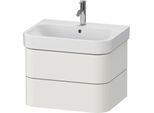 Duravit Happy D.2 Plus Waschtisch-Unterschrank HP4386039390000 62,5 x 49 cm, nordic weiß seidenmatt, 2 Schubkästen
