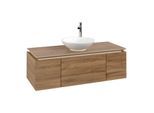 Villeroy und Boch Legato Waschtischunterschrank B57700RH 120x38x50cm, Waschtisch mittig, Kansas Oak