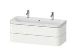 Duravit Happy D.2 Plus Möbelwaschtisch HP4379O36360000 117,5x49cm, 2 Schubkästen, weiß seidenmatt