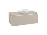 Villeroy & Boch Legato Waschtischunterschrank B571L0VK 100x38x50cm, mit LED-Beleuchtung, Soft Grey
