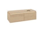 Villeroy & Boch Legato Waschtischunterschrank B581L0VJ 120x38x50cm, mit LED-Beleuchtung, Nordic Oak