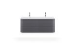 Duravit Happy D.2 Plus Möbelwaschtisch-Unterschrank HP4640O80800000 117,5x49cm, mit 1 Hahnloch, 2 Schubkästen, graphit supermatt