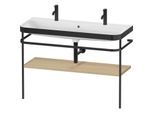 Duravit Happy D.2 Plus Möbelwaschtisch-Kombination HP4759O71710000 117,5x49cm, mit 1 Hahnloch, Metallkonsole, mediterrane Eiche