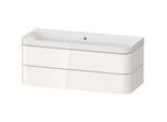 Duravit Happy D.2 Plus Möbelwaschtisch HP4349N22220000 117,5x49cm, 2 Schubkästen, ohne Hahnloch, weiß hochglanz