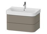 Duravit Happy D.2 Plus Waschtisch-Unterschrank HP4387092920000 77,5 x 49 cm, steingrau seidenmatt, 2 Schubkästen