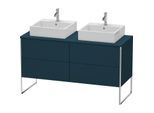 Duravit XSquare Waschtisch-Unterschrank XS4926B9898 140x53,8x54,8cm, 4 Auszüge, beidseitig, Nachtblau seidenmatt